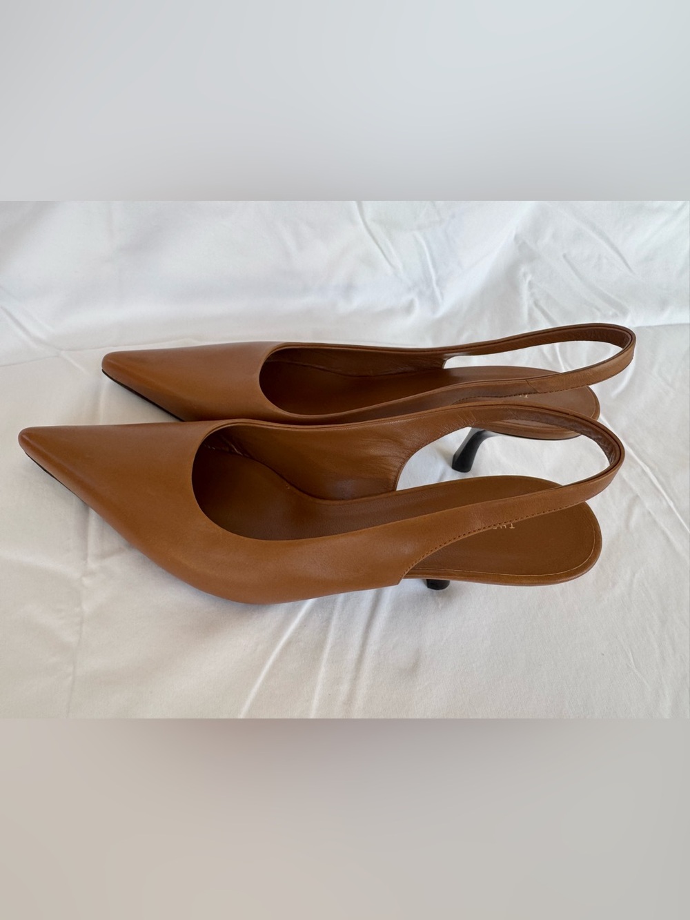 The Row Brown Pointed-Toe Slingback Heels - Picture 5 of 14